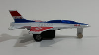 USAF F-16 Fighter Jet Red White Blue Pullback Motorized Friction Die Cast Toy Car Vehicle