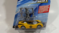 2008 Hot Wheels Speed Racer Movie Racer X Street Car Pump Jacks Yellow Plastic Die Cast Toy Car Vehicle 10SP - New in Package Sealed