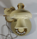 Vintage 1970s Decotel White Ivory Candle Stick Rotary Telephone Phone