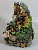 Heritage Mint Flower and Blue Bird Tea Cup Themed Musical Water Fountain
