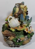 Heritage Mint Flower and Blue Bird Tea Cup Themed Musical Water Fountain