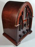 1989 GE General Electric Reproduction Wood Cased Cathedral AM/FM Radio 7-4100JA