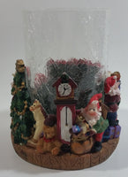 Santa Claus Christmas Themed Hurricane Candle Holder