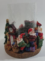 Santa Claus Christmas Themed Hurricane Candle Holder