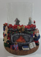 Santa Claus Christmas Themed Hurricane Candle Holder