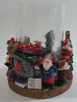 Santa Claus Christmas Themed Hurricane Candle Holder