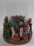 Santa Claus Christmas Themed Hurricane Candle Holder