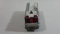 2002 Matchbox Flame Fighters Dennis Sabre Ladder Truck White #5 Die Cast Toy Car Emergency Vehicle