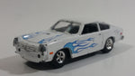 MotorMax No. 6130 American Graffiti 1976 Chevy Vega White with Blue Flames 1:60 Scale Die Cast Toy Muscle Car Vehicle