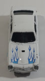 MotorMax No. 6130 American Graffiti 1976 Chevy Vega White with Blue Flames 1:60 Scale Die Cast Toy Muscle Car Vehicle