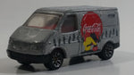 1995 Matchbox Coca-Cola Coke Soda Pop Silver Ford Transit Van Die Cast Toy Car Vehicle 1:63 Scale