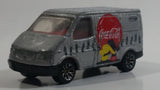 1995 Matchbox Coca-Cola Coke Soda Pop Silver Ford Transit Van Die Cast Toy Car Vehicle 1:63 Scale