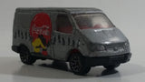 1995 Matchbox Coca-Cola Coke Soda Pop Silver Ford Transit Van Die Cast Toy Car Vehicle 1:63 Scale