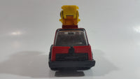 Vintage Tonka Picker Boom Bucket Utility Truck Red and Yellow Pressed Steel and Plastic Toy Car Vehicle - Japan