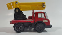 Vintage Tonka Picker Boom Bucket Utility Truck Red and Yellow Pressed Steel and Plastic Toy Car Vehicle - Japan