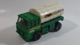 1988 Remco Town Oil Co Fuel Truck #45 Green and White Pressed Steel and Plastic Toy Car Vehicle