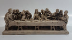 Vintage The Last Supper Jesus Highly Detailed Hand Carved Resin Christianity Sculpture Made in Italy