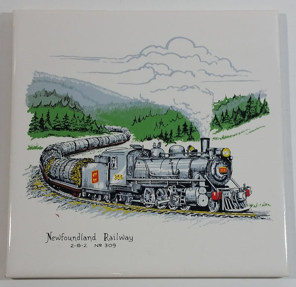 1982 Newfoundland Railway "2-8-2" No. 309 Train Locomotive Ceramic Tile