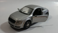 2000 New Ray Audi TT Silver Grey Pull Back Motorized Friction 1/43 Scale Die Cast Toy Car Vehicle with Opening Doors