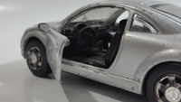 2000 New Ray Audi TT Silver Grey Pull Back Motorized Friction 1/43 Scale Die Cast Toy Car Vehicle with Opening Doors