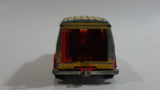 Majorette No. 279 / 234 Fourgon Van Racing Team Yellow Red 1/65 Scale Die Cast Toy Car Vehicle with Opening Rear Doors