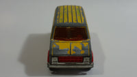 Majorette No. 279 / 234 Fourgon Van Racing Team Yellow Red 1/65 Scale Die Cast Toy Car Vehicle with Opening Rear Doors