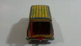 Majorette No. 279 / 234 Fourgon Van Racing Team Yellow Red 1/65 Scale Die Cast Toy Car Vehicle with Opening Rear Doors