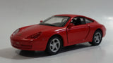 Maisto 1997 Porsche 911 Carrera Red Pull Back Motorized Friction 1/38 Scale Die Cast Toy Car Vehicle with Opening Doors