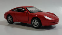 Maisto 1997 Porsche 911 Carrera Red Pull Back Motorized Friction 1/38 Scale Die Cast Toy Car Vehicle with Opening Doors