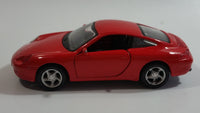 Maisto 1997 Porsche 911 Carrera Red Pull Back Motorized Friction 1/38 Scale Die Cast Toy Car Vehicle with Opening Doors