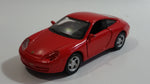 Maisto 1997 Porsche 911 Carrera Red Pull Back Motorized Friction 1/38 Scale Die Cast Toy Car Vehicle with Opening Doors