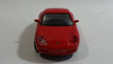 Maisto 1997 Porsche 911 Carrera Red Pull Back Motorized Friction 1/38 Scale Die Cast Toy Car Vehicle with Opening Doors