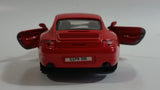 Maisto 1997 Porsche 911 Carrera Red Pull Back Motorized Friction 1/38 Scale Die Cast Toy Car Vehicle with Opening Doors