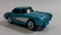 Maisto 1957 Chevrolet Corvette Teal With White Stripe Die Cast Toy Car Vehicle