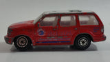 RealToy Ford Explorer Fire Dept Emergency Advanced Detachment 08 Red Die Cast Toy Car Firefighting Rescue Vehicle