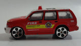 RealToy Ford Explorer Fire Dept Emergency Unit 280 Red Die Cast Toy Car Firefighting Rescue Vehicle