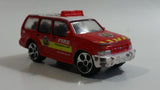 RealToy Ford Explorer Fire Dept Emergency Unit 280 Red Die Cast Toy Car Firefighting Rescue Vehicle