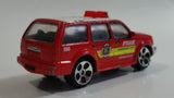 RealToy Ford Explorer Fire Dept Emergency Unit 280 Red Die Cast Toy Car Firefighting Rescue Vehicle