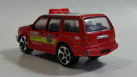 RealToy Ford Explorer Fire Dept Emergency Unit 280 Red Die Cast Toy Car Firefighting Rescue Vehicle