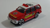 RealToy Ford Explorer Fire Dept Emergency Unit 280 Red Die Cast Toy Car Firefighting Rescue Vehicle