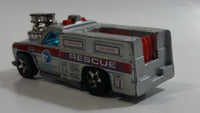 2008 Hot Wheels Rescue Rods Rescue Ranger Truck Silver Grey Die Cast Toy Car Vehicle