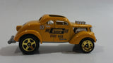 2010 Hot Wheels HW Performance Pass'n Gasser Yellow Gold Die Cast Toy Race Car Vehicle