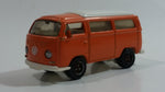 2008 Matchbox Outdoor Adventure Volkswagen T2 Bus 1970 Orange and White Die Cast Toy Car Vehicle