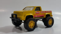 1987 Remco On Call 24 Hours 4x4 Pickup Truck Yellow Pressed Steel Toy Car Vehicle