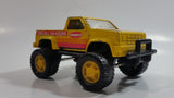 1987 Remco On Call 24 Hours 4x4 Pickup Truck Yellow Pressed Steel Toy Car Vehicle