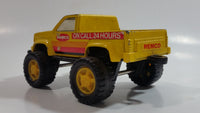 1987 Remco On Call 24 Hours 4x4 Pickup Truck Yellow Pressed Steel Toy Car Vehicle