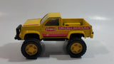 1987 Remco On Call 24 Hours 4x4 Pickup Truck Yellow Pressed Steel Toy Car Vehicle