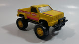 1987 Remco On Call 24 Hours 4x4 Pickup Truck Yellow Pressed Steel Toy Car Vehicle