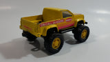 1987 Remco On Call 24 Hours 4x4 Pickup Truck Yellow Pressed Steel Toy Car Vehicle