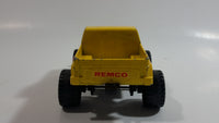 1987 Remco On Call 24 Hours 4x4 Pickup Truck Yellow Pressed Steel Toy Car Vehicle